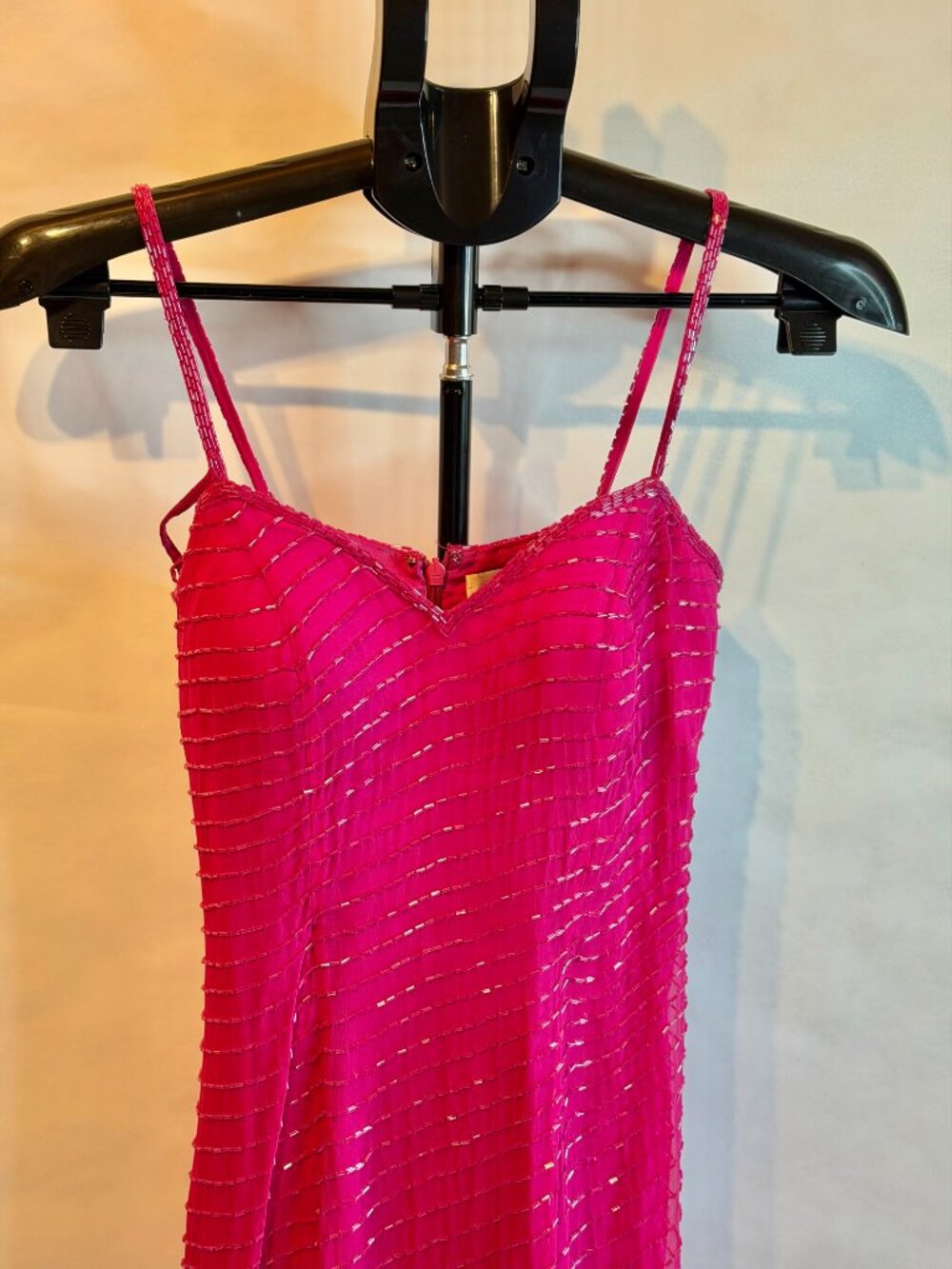 Pink Sheer Mesh Slip Dress - Picture 2 of 7